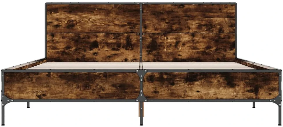 Lovos rėmas, dūminio ąžuolo, 140x190cm, mediena ir metalas