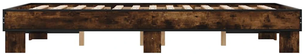 Lovos rėmas, dūminio ąžuolo, 140x190cm, mediena ir metalas