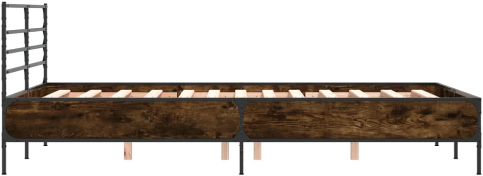 Lovos rėmas, dūminio ąžuolo, 140x200cm, mediena ir metalas