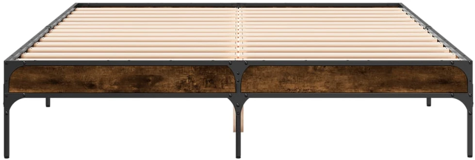 Lovos rėmas, dūminio ąžuolo, 140x200cm, mediena ir metalas