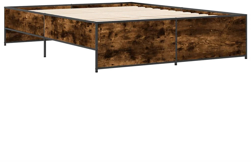 Lovos rėmas, dūminio ąžuolo, 150x200cm, mediena ir metalas