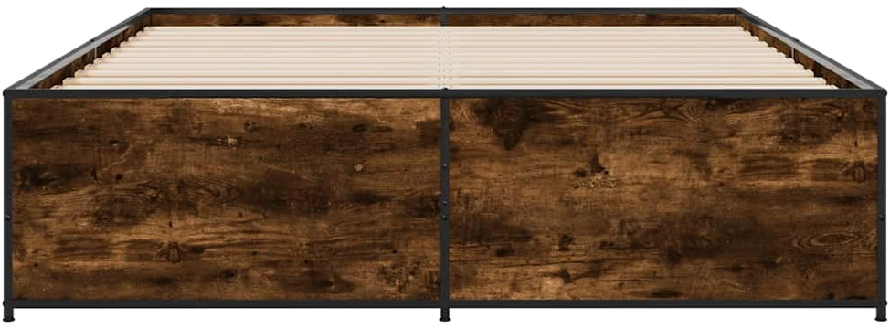 Lovos rėmas, dūminio ąžuolo, 150x200cm, mediena ir metalas