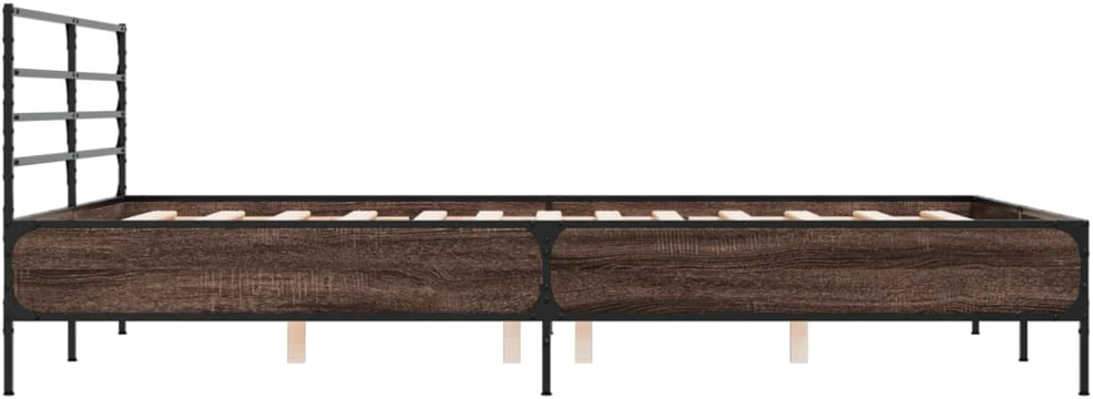 Lovos rėmas, dūminio ąžuolo, 150x200cm, mediena ir metalas