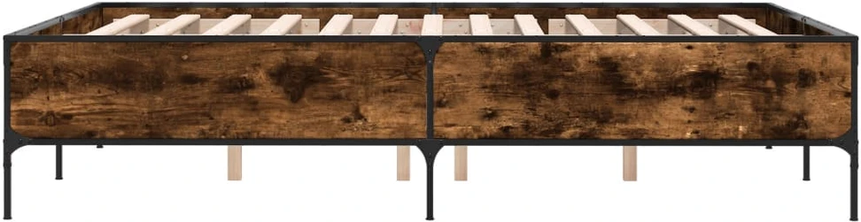 Lovos rėmas, dūminio ąžuolo, 150x200cm, mediena ir metalas