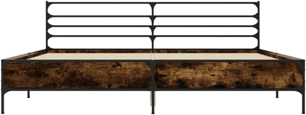 Lovos rėmas, dūminio ąžuolo, 180x200cm, mediena ir metalas