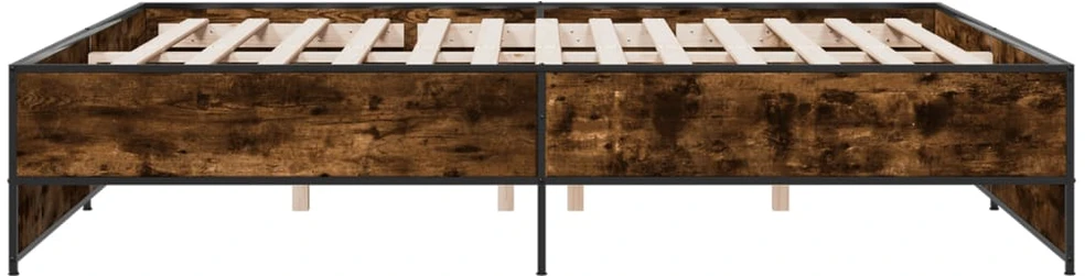 Lovos rėmas, dūminio ąžuolo, 180x200cm, mediena ir metalas