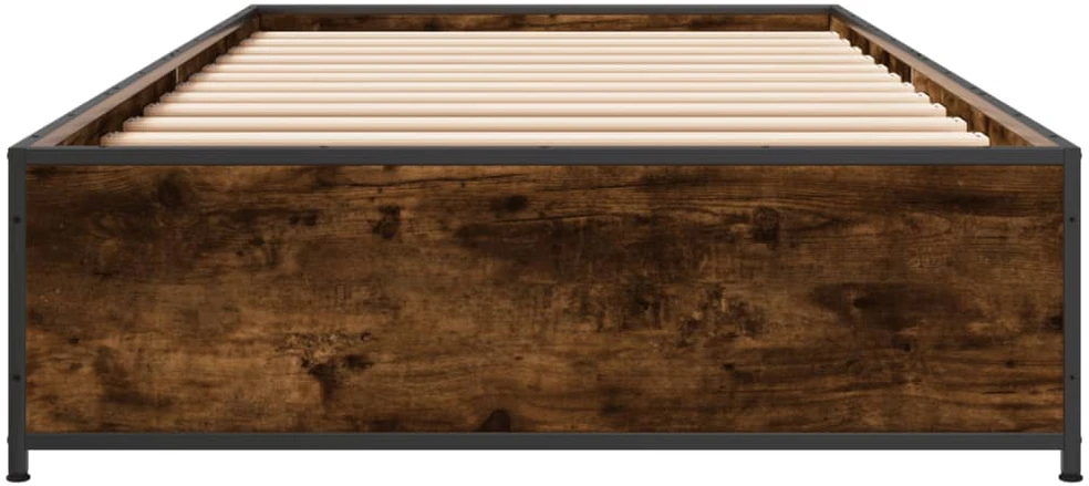 Lovos rėmas, dūminio ąžuolo, 75x190cm, apdirbta mediena/metalas