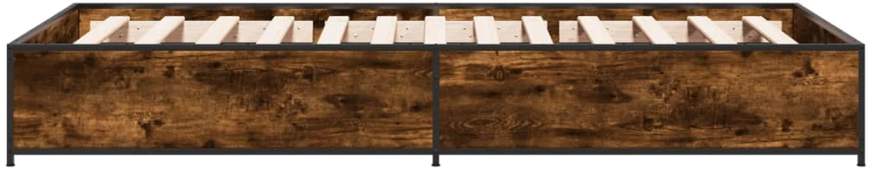 Lovos rėmas, dūminio ąžuolo, 75x190cm, apdirbta mediena/metalas