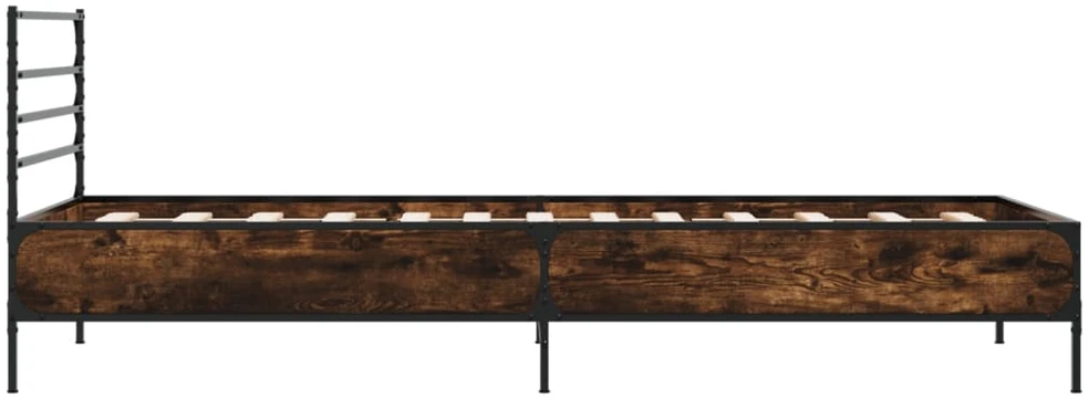 Lovos rėmas, dūminio ąžuolo, 90x190cm, mediena ir metalas