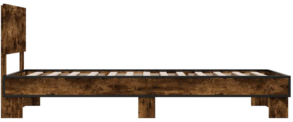 Lovos rėmas, dūminio ąžuolo, 90x200cm, mediena ir metalas