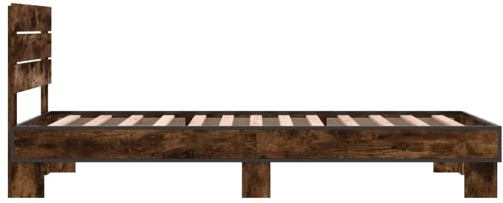 Lovos rėmas, dūminio ąžuolo, 90x200cm, mediena ir metalas