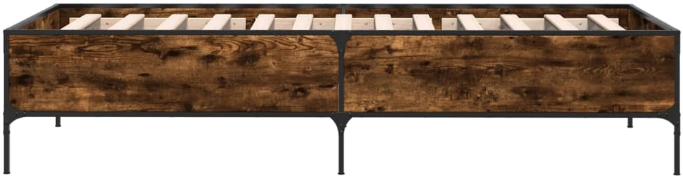 Lovos rėmas, dūminio ąžuolo, 90x200cm, mediena ir metalas