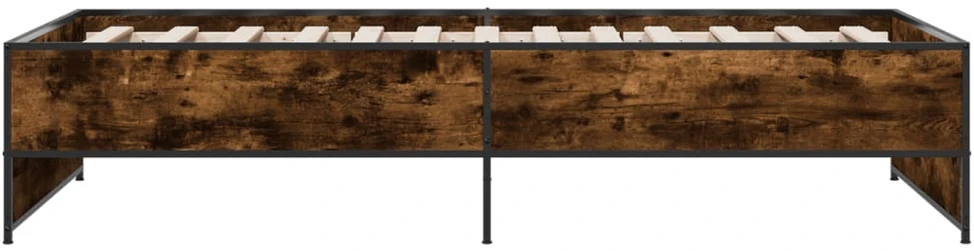 Lovos rėmas, dūminio ąžuolo, 90x200cm, mediena ir metalas