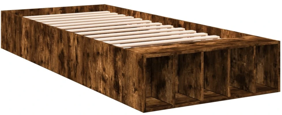 Lovos rėmas, dūminio ąžuolo spalvos, 90x200cm, apdirbta mediena