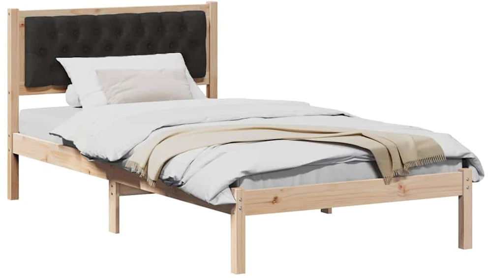 Lova Lovos rėmas Juoda 100 x 200 cm Kietos pušies mediena