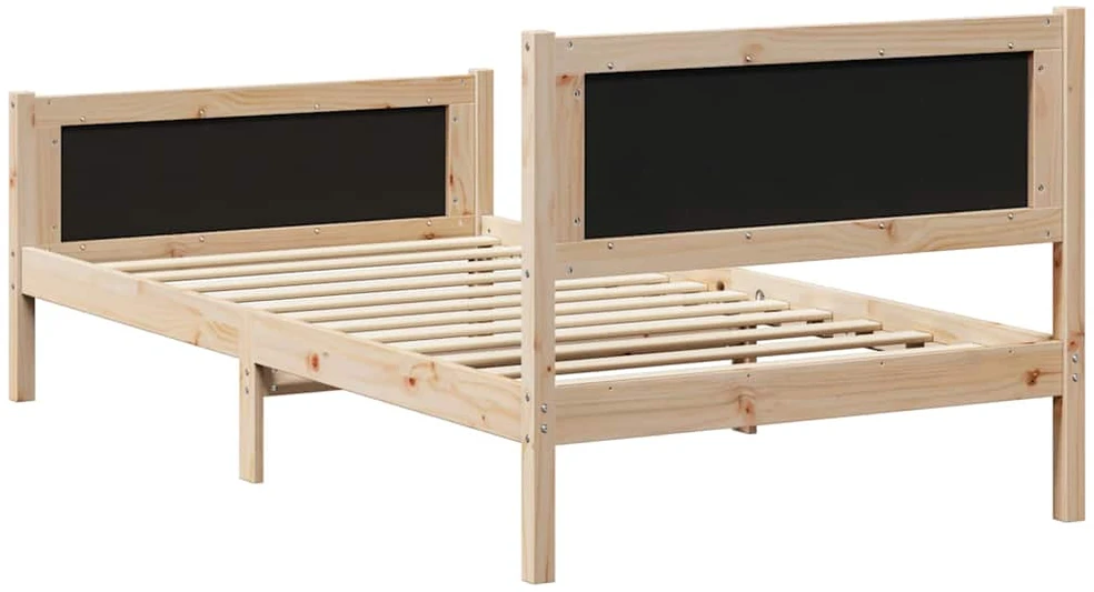 Lova Lovos rėmas Juoda 100 x 200 cm Kietos pušies mediena