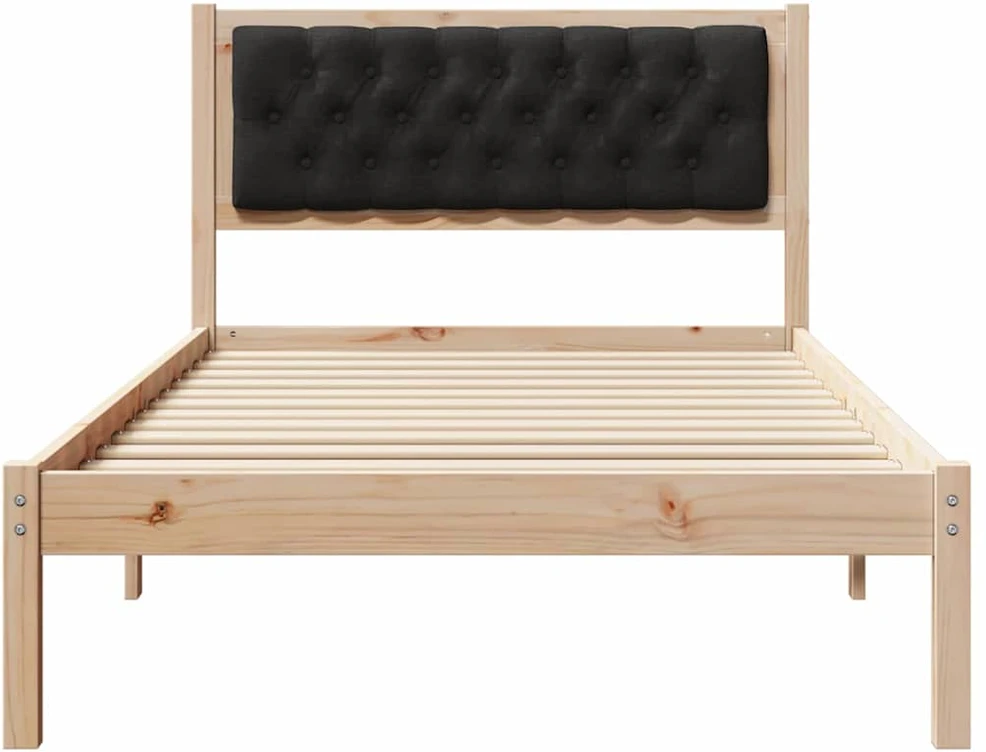 Lova Lovos rėmas Juoda 100 x 200 cm Kietos pušies mediena