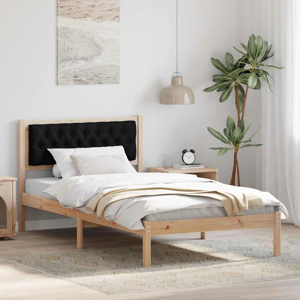 Lova Lovos rėmas Juoda 100 x 200 cm Kietos pušies mediena
