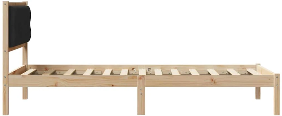 Lova Lovos rėmas Juoda 100 x 200 cm Kietos pušies mediena