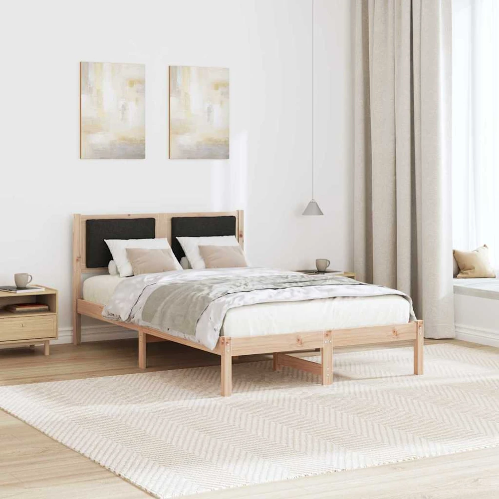 Lova Lovos rėmas Juoda 120 x 190 cm Kietos pušies mediena