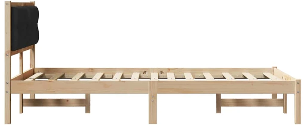Lova Lovos rėmas Juoda 120 x 190 cm Kietos pušies mediena