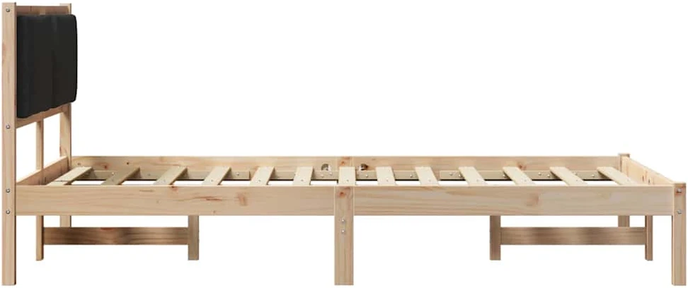 Lova Lovos rėmas Juoda 120 x 190 cm Kietos pušies mediena