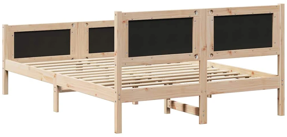 Lovos rėmas Juoda 150 x 200 cm Kietos pušies mediena