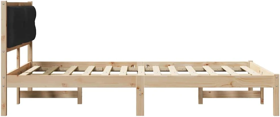 Lovos rėmas Juoda 150 x 200 cm Kietos pušies mediena