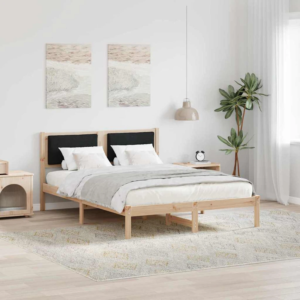 Lovos rėmas Juoda 150 x 200 cm Kietos pušies mediena