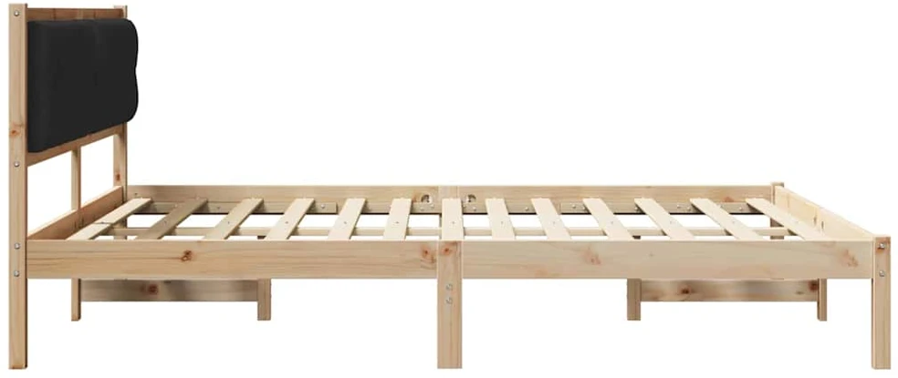 Lovos rėmas Juoda 160 x 200 cm Kietos pušies mediena