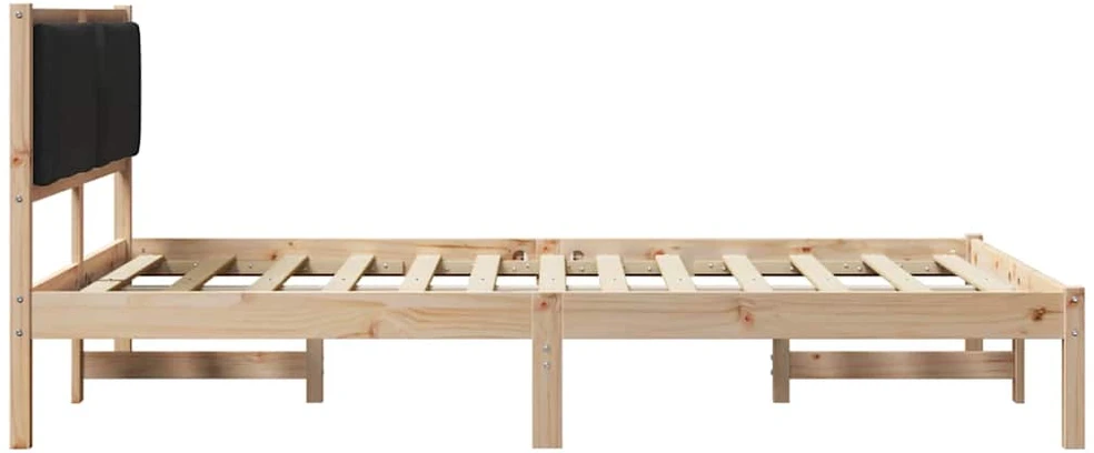 Lovos rėmas Juoda 160 x 200 cm Kietos pušies mediena