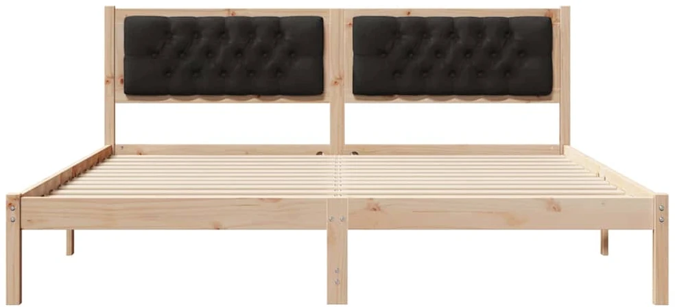 Lovos rėmas Juoda 160 x 200 cm Kietos pušies mediena