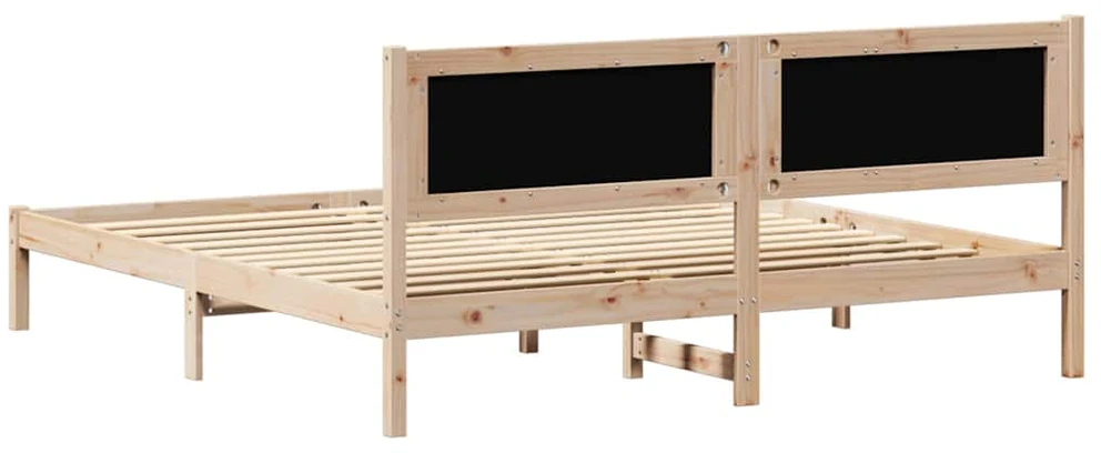 Lovos rėmas Juoda 160 x 200 cm Kietos pušies mediena