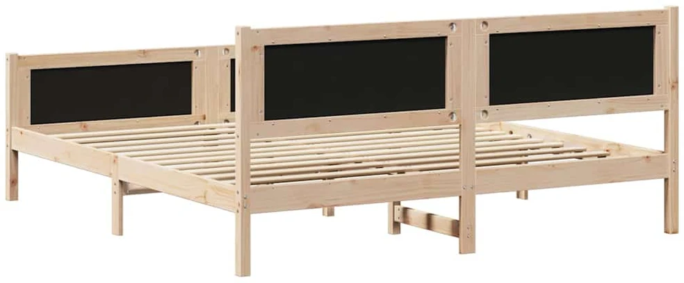 Lovos rėmas Juoda 160 x 200 cm Kietos pušies mediena