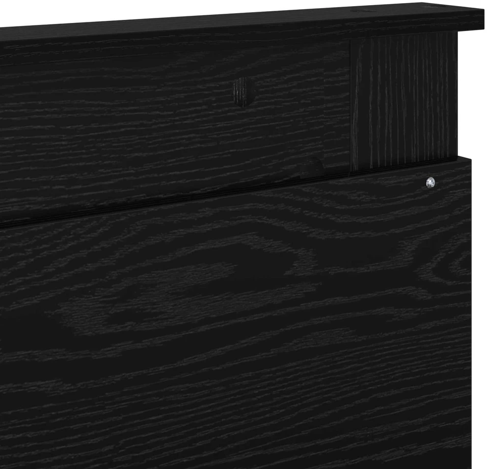 Lovos rėmas Juoda 200 x 200 cm Kietos pušies mediena