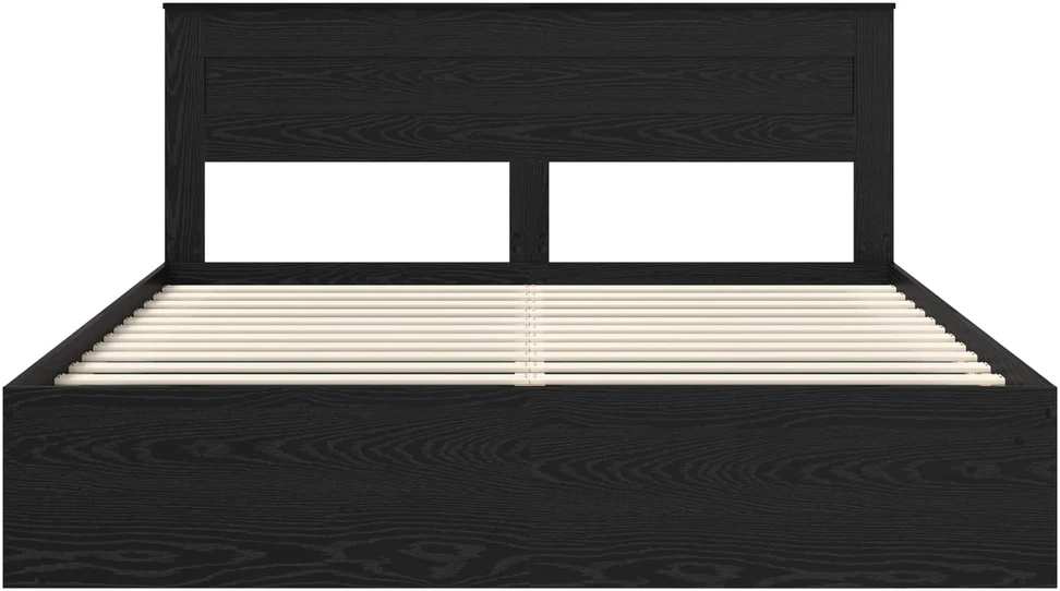 Lovos rėmas Paprastas Juoda 200 x 200 cm Kietos pušies mediena