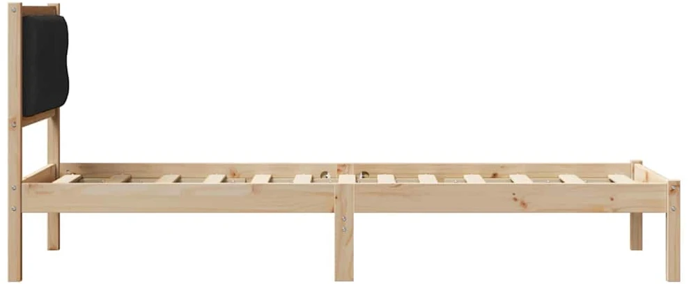Lova Lovos rėmas Juoda 75 x 190 cm Kietos pušies mediena