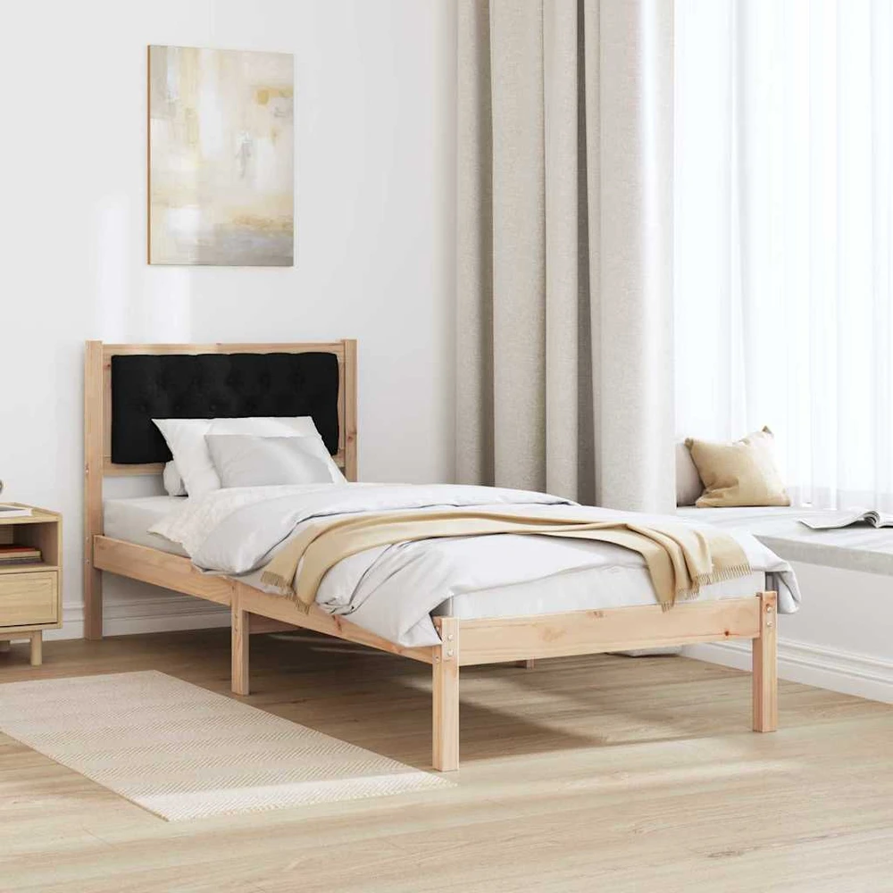Lova Lovos rėmas Juoda 80 x 200 cm Kietos pušies mediena
