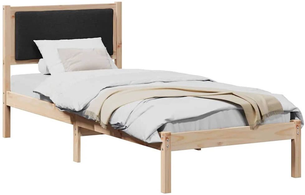 Lova Lovos rėmas Juoda 80 x 200 cm Kietos pušies mediena