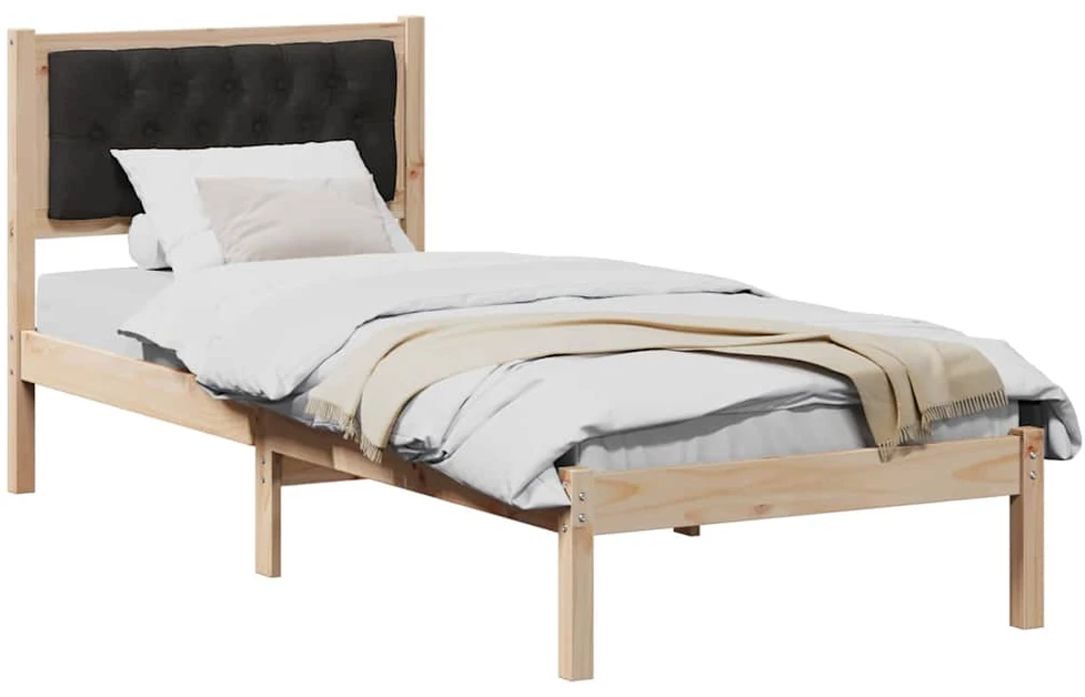 Lova Lovos rėmas Juoda 80 x 200 cm Kietos pušies mediena