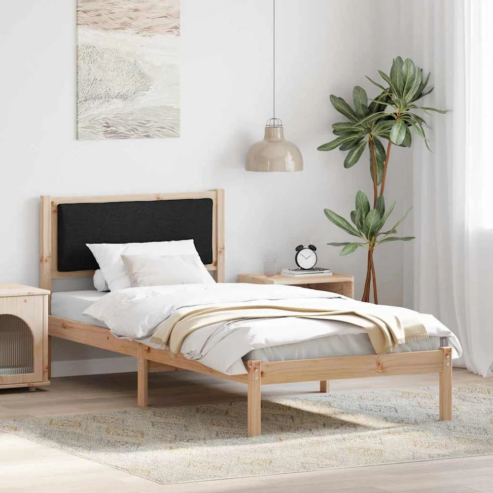 Lova Lovos rėmas Juoda 90 x 190 cm Kietos pušies mediena