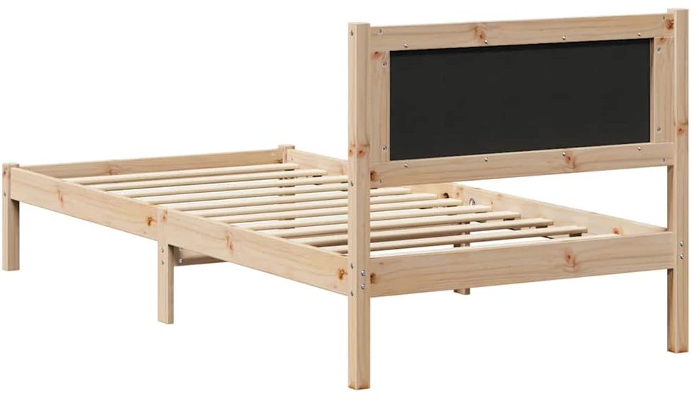 Lova Lovos rėmas Juoda 90 x 190 cm Kietos pušies mediena