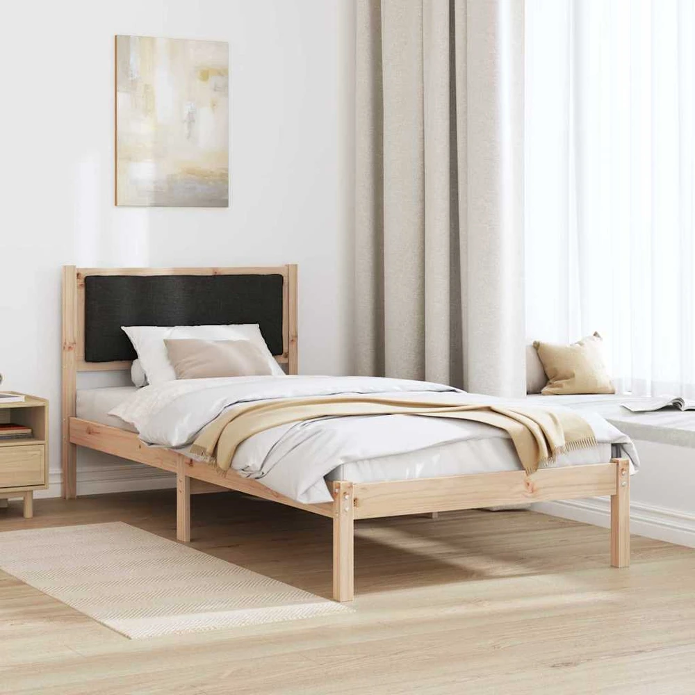 Lova Lovos rėmas Juoda 90 x 190 cm Kietos pušies mediena