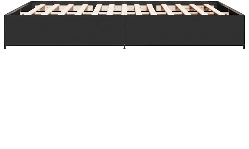 Lovos rėmas, juodas, 120x190cm, apdirbta mediena ir metalas