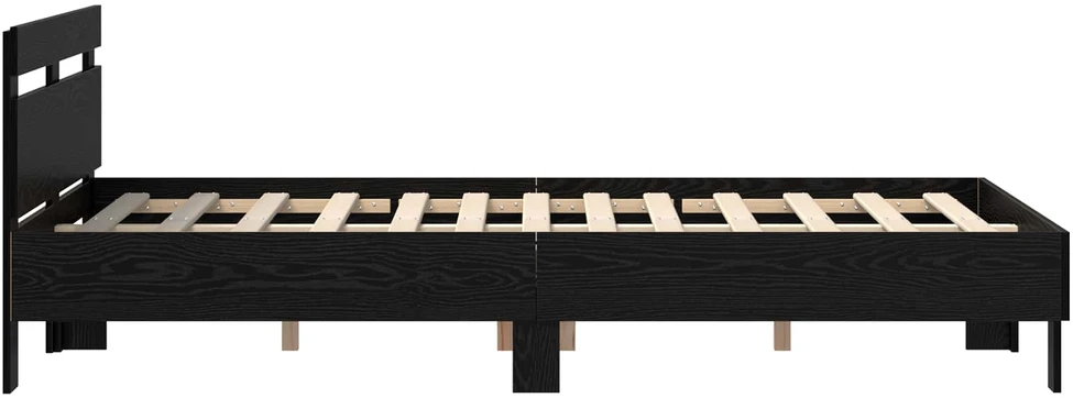Lova Lovos rėmas Juodas ąžuolas 120 x 200 cm Apdirbta mediena