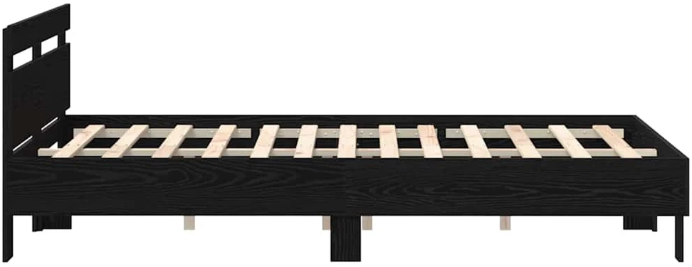 Lovos rėmas Juodas ąžuolas 160 x 200 cm Apdirbta mediena