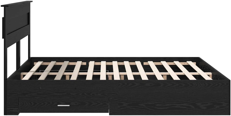 Lovos rėmas Juodas ąžuolas 180 x 200 cm Apdirbta mediena