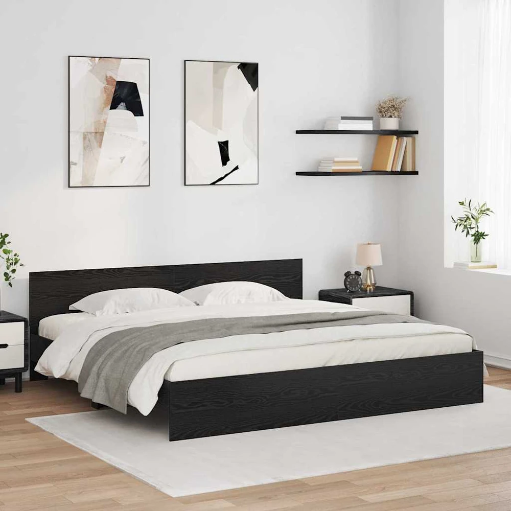 Lovos rėmas Juodas ąžuolas 200 x 200 cm Apdirbta mediena