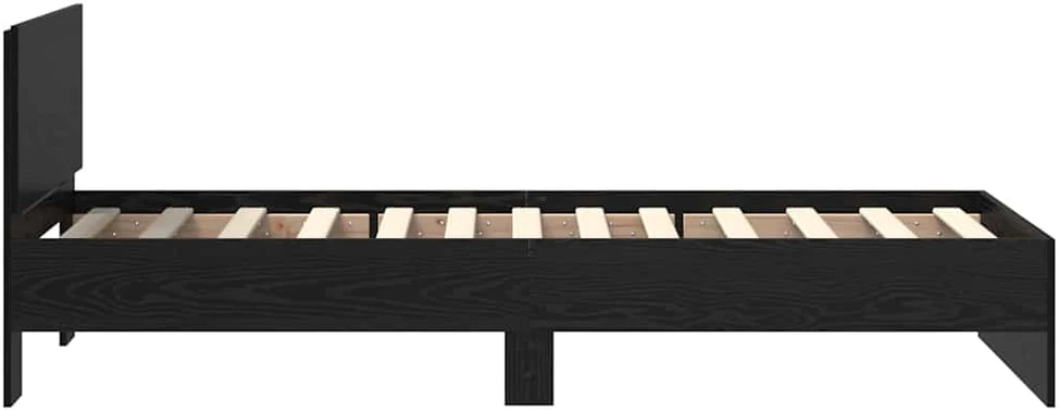 Lova Lovos rėmas Juodas ąžuolas 75 x 190 cm Apdirbta mediena