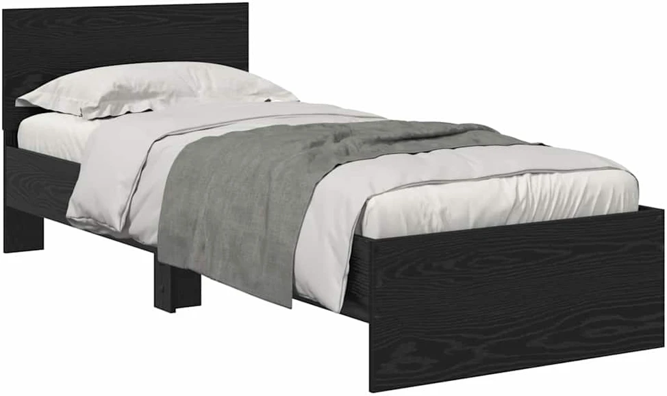 Lova Lovos rėmas Juodas ąžuolas 75 x 190 cm Apdirbta mediena